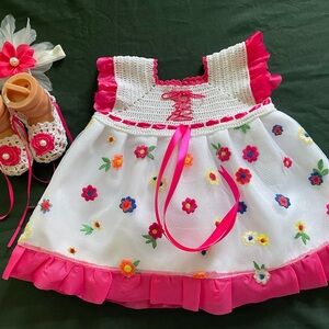 Newborn Baby Girl Dress Set